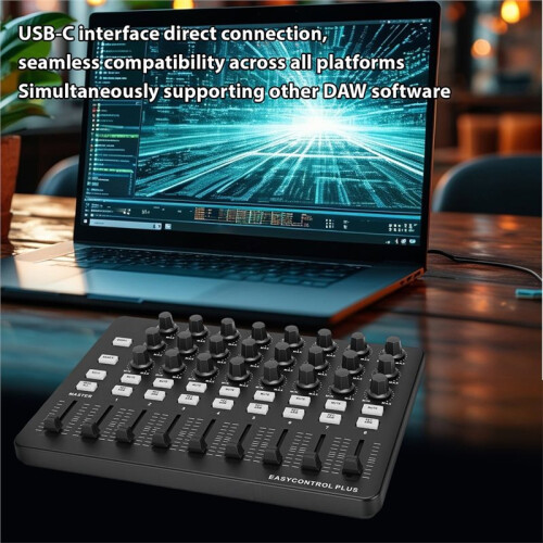 WORLDE MIDI Keyboard Controller Portable MIDI Controller Music Creation 24 Knobs Push Sliders Buttons for Arrangement 1