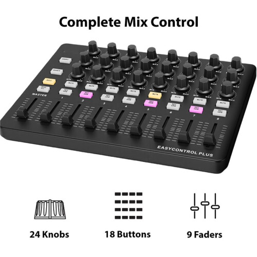 WORLDE MIDI Keyboard Controller Portable MIDI Controller Music Creation 24 Knobs Push Sliders Buttons for Arrangement 2