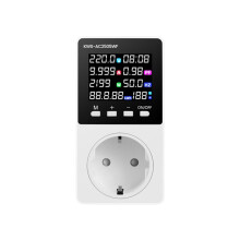 Tuya WIFI Power Meter Socket Current Voltage Wattage Kwh Test Meter Electric Consumption Analyzer EU Plug