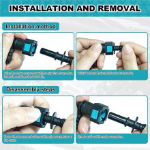 Kit Assortimento per Collegamenti Rapidi Linea Carburante 32PZ, Kit Riparazione Linea Carburante In 12 Misure, Tubo Dritto A Gomito SAE
