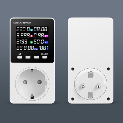 Tuya WIFI  Power Meter Socket Current Voltage Wattage Kwh Test  Meter Electric Consumption Analyzer EU Plug 1