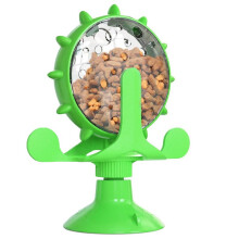 Interactive Pet Feeder Toy - Dog Cat Food Leaking Training Wheel, Slow Feeder for Fun Green