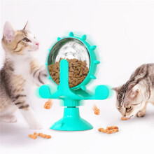 Interactive Pet Feeder Toy - Dog Cat Food Leaking Training Wheel, Slow Feeder for Fun Yellow