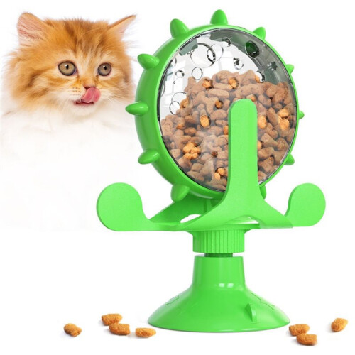 Interactive Pet Feeder Toy - Dog Cat Food Leaking Training Wheel, Slow Feeder for Fun 1