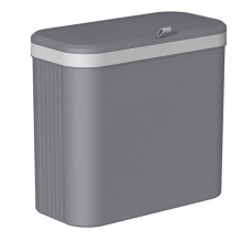 14L Wall Mounted Kitchen Trash Can with Rolling Cover for Cabinet and Under Sink Grey