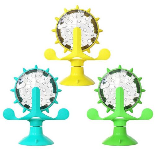Interactive Pet Feeder Toy - Dog Cat Food Leaking Training Wheel, Slow Feeder for Fun 2