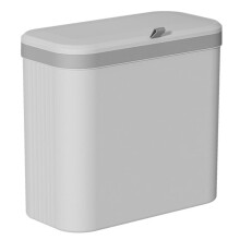 14L Wall Mounted Kitchen Trash Can with Rolling Cover for Cabinet and Under Sink White