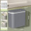 14L Wall Mounted Kitchen Trash Can with Rolling Cover for Cabinet and Under Sink White 6