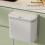 14L Wall Mounted Kitchen Trash Can with Rolling Cover for Cabinet and Under Sink White 5