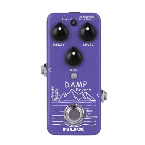 NUX Damp Reverb Gitarreneffektpedal mit Plate, Spring, Hall, 3 Reverb-Typen, True-Bypass oder Buffer-Bypass