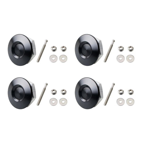 4pc 32mm Aluminum Universal Push Button Quick Release Car Front Bumper Hood Pin Engine Bonnet Lock for Racing Balck