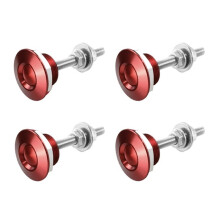 4Pcs Car Push Button Bonnet Hood Pin Quick Release Bonnet Lock Clip 22mm Universal Aluminum Engine Hood Locking Pins A