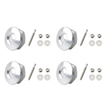 4pc 32mm Aluminum Universal Push Button Quick Release Car Front Bumper Hood Pin Engine Bonnet Lock for Racing Silver