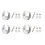 4pc 32mm Aluminum Universal Push Button Quick Release Car Front Bumper Hood Pin Engine Bonnet Lock for Racing Silver 1