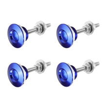 4Pcs Car Push Button Bonnet Hood Pin Quick Release Bonnet Lock Clip 25mm Universal Aluminum Engine Hood Locking Pins A