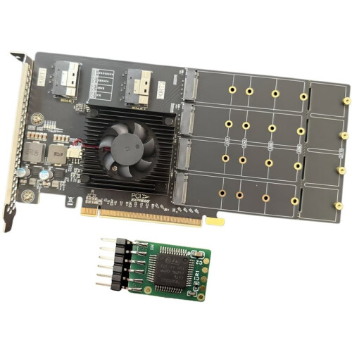 High Speed PCIe Extension Card Adapter PLX8749 Non-Split Converter, PC U.2 SSD GPU Expansion Card with Compatible Module