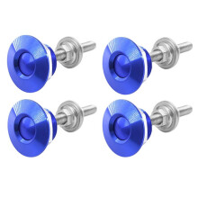 4pc Aluminum Universal Push Button Quick Release Car Front Bumper Hood Pin Engine Bonnet Lock for Racing 30mm