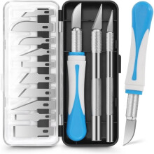 16 PCS Exacto Knife Set, 3 Knife and 13 SK5 Steel Blades & Magnetic Storage Case, Exacto Knife for Crafting, DIY