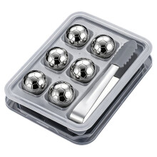Whiskey Stones Stainless Steel Ice Cubes Reusable Chilling Balls with Tongs for Bar Accessories A