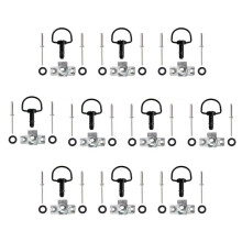 Universal Quick Release D- Turn Rivet Race Fairing Fastener 17mm for Motorcycle Bodywork Panels Clips Kit Black