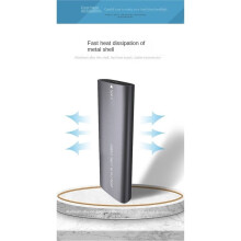 M.2 SSD Gehäuse M.2 NGFF Festplattenbox USB3.2 Typ-C NGFF SSD Festplattengehäuse M.2 SSD Gehäuse Grau