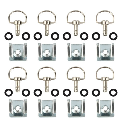 8pcs 1/4" 17mm Motorcycle Quick Release Dzus Turn Button Race Fairing Fastener for     B