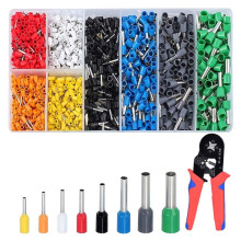 1200PCS Wire Ferrules Terminal Wire Crimp Tube Connectors Tube-Type VE Terminal Kit Waterproof Seal (22-10AWG 0.25-6mm2)