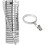 20er-Pack Premium-Gardinenringe mit Clips, Metallringe mit Nyloneinsätzen, 5 cm Durchmesser, Silberfarben 1