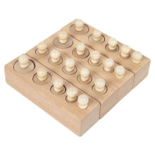 Montessori Houten Cilinderpuzzel - Babyontwikkeling & Zintuiglijk Leren, Educatief Speelgoed voor Peuters en Kinderen