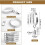 20er-Pack Premium-Gardinenringe mit Clips, Metallringe mit Nyloneinsätzen, 5 cm Durchmesser, Silberfarben 7