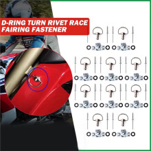 Universal Quick Release D- Turn Rivet Race Fairing Fastener 19mm for Motorcycle Bodywork Panels Clips Kit Black