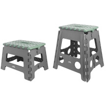 JVL Step Stool Small & Large Set, Grey