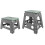 JVL Step Stool Small & Large Set, Grey 1