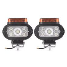 2pcs LED Strobe Work Light Bar Amber/White for Trucks Forklifts 12V/24V Emergency Beacon