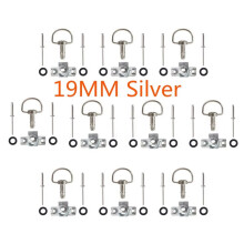 Kit di Clip di Fissaggio Universali A Sgancio Rapido con A D e Rivetto Girevole da 19 mm per Carene di Moto, Pannelli e Clip, Colore Argento.