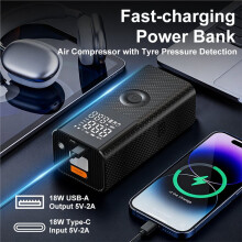 Car Jump 6000mah Battery Air Blower Portable Car Tire Inflator Pump Emergency LED Light Multifunction Device