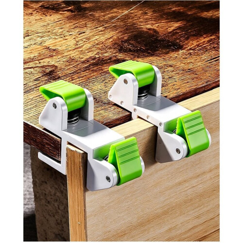 2pcs Scribe Clamp Wardrobe Closing Board Clip Plastic Carpenter Closing Fixing Clip Wood Marking Fixed Installation 2