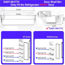 Le Boîtier de Réfrigérateur DA97-06177C Est Compatible avec les Pièces de Rechange pour Étagère de Porte de Réfrigérateur pour  RSG257AARS