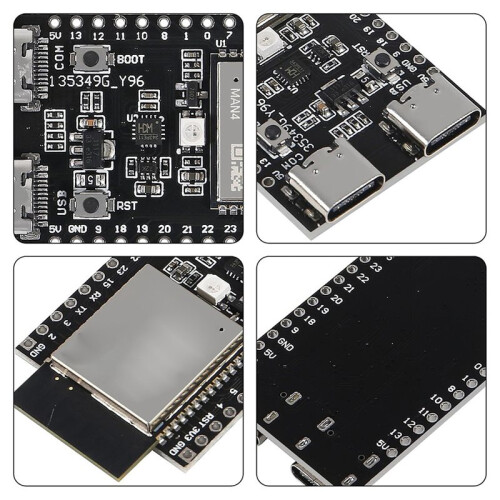 2-Pack ESP32-C6-WROOM-1-N16 Development Board, Dual-Core MCU Module, Dual Type-C Wi-Fi BLE for IoT Development Projects 2