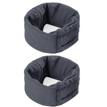 2pcs Dog Thunder Earmuffs Calming Hoodie, No Shake Ear Wraps for Hematoma Healing,Ear Wrap Cover(L)