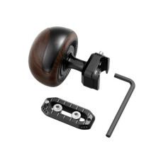 5927 Wooden Side Handle, Ergonomic Compact Camera Cage Handle Grip, Supports Left/Right Hand Use, Max Load 15KG