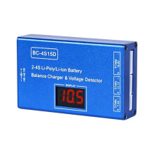 Ładowarka BC-4S15D do Akumulatorów Lipo Li-Ion, Balansująca, Detektor Napięcia, Ładowarka z Wyświetlaczem LCD, Wtyczka EU A