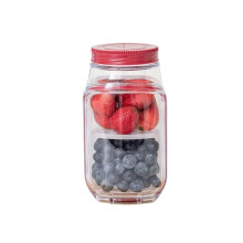 Salad Pod Jar Square Salad Container for Lunch Food Storage Box for Lunch Food Storage Box for Fresh Fruits Vegetables