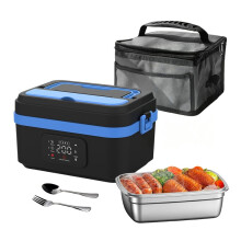 Cordless Electric Lunch Box 60W Heating Lunch Box Rechargeable Self-Heating Food Warmer for Travel/Car/Office EU Plug