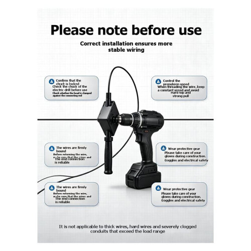 Multifunctional Bidirectional Cable Threader Universal Cable Threading Tool for Both Threading and Returning Cable