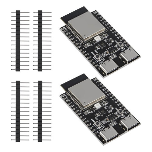 2-Pack ESP32-C6-WROOM-1-N16 Development Board, Dual-Core MCU Module, Dual Type-C Wi-Fi BLE for IoT Development Projects 1