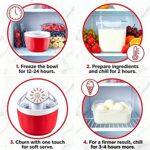 Máquina Automática para Hacer Helados Calientes de 500 Ml, Sorbetes, Yogur, Gelato y Postres para Uso Doméstico en la Cocina. Enchufe Europeo.
