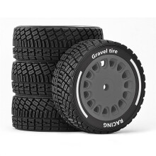 1/14 RC Rally Tires & Wheels 12mm Hex OD 60MM Road Tires for MJX 14301 14302 14303 Grey