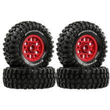 1/10 1/12 RC Short Course Truck Wheels Tires 12mm Hex for HSP Feiyue FY08 GTFANS M60 Car Upgrade Tyres Red