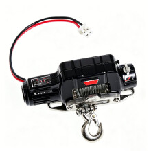 RC Metal Electric Winch for 1/10/12/14/24 RC Crawler, Compatible with MJX H12, MN, WPL LC80 Off-Road RC Car 1/12/14B